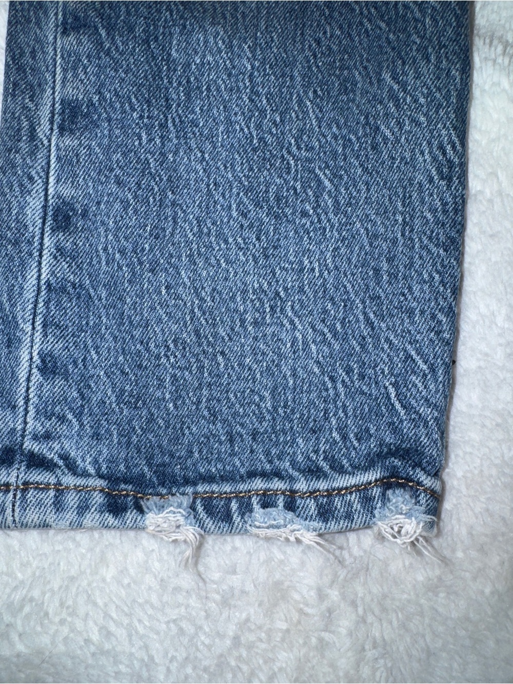 Worn Blue 501 Levi’s Size 23Wx28L - Picture 8 of 9
